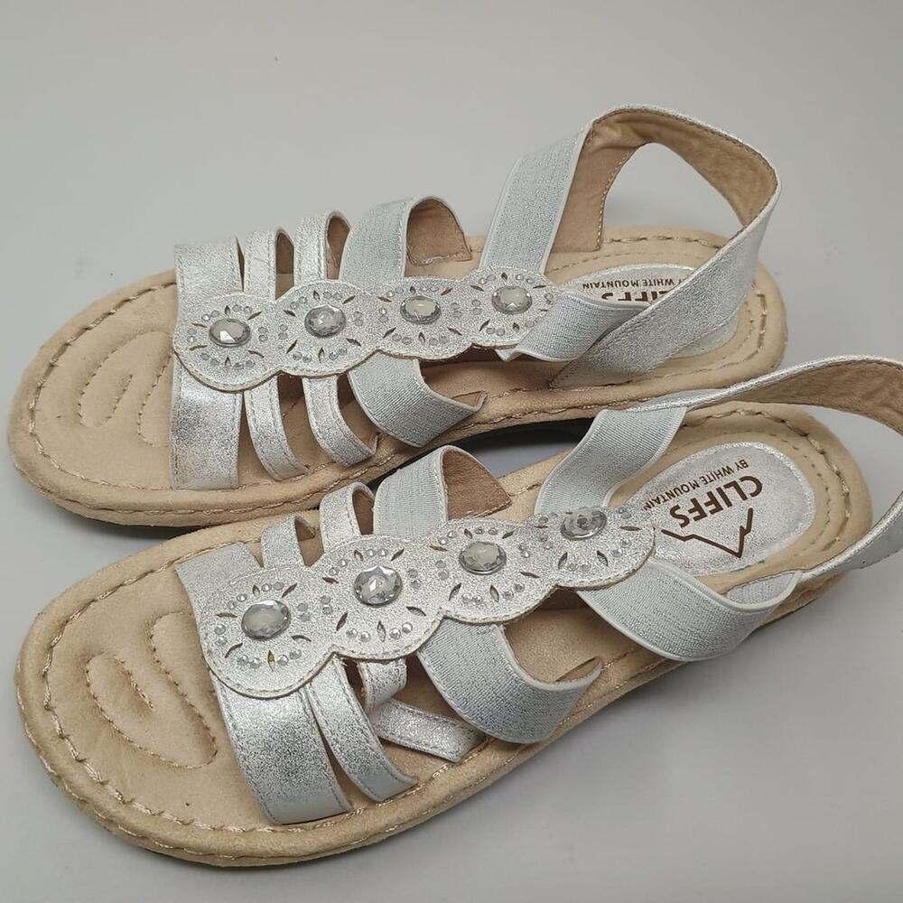 Cliffs by White Mountain Women's Silver Bling Sandals - Picture 2 of 4